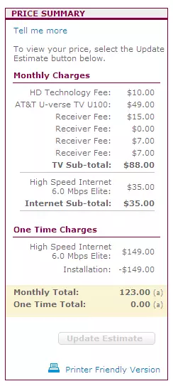 uverse100price