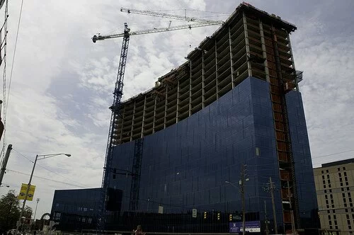 Construction of the JW Marriott Indianapolis